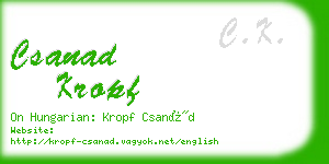 csanad kropf business card